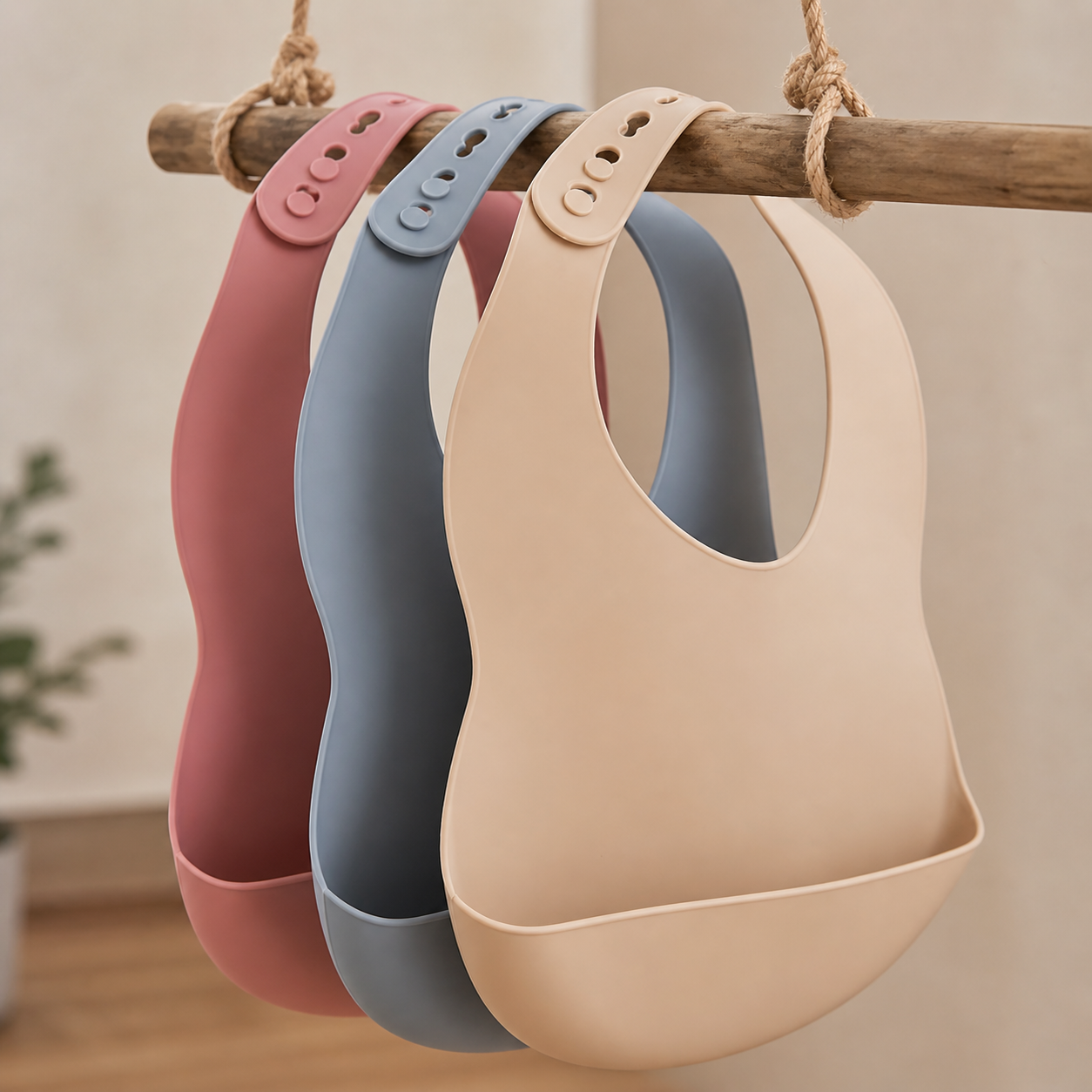 Adjustable Silicone Baby Bib – Soft & Mess-Proof