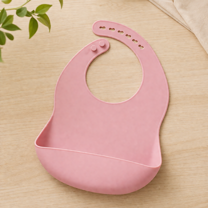 Adjustable Silicone Baby Bib – Soft & Mess-Proof