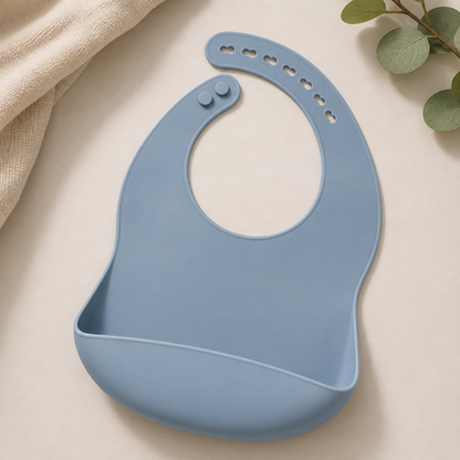 Adjustable Silicone Baby Bib – Soft & Mess-Proof