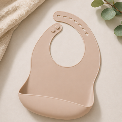 Adjustable Silicone Baby Bib – Soft & Mess-Proof